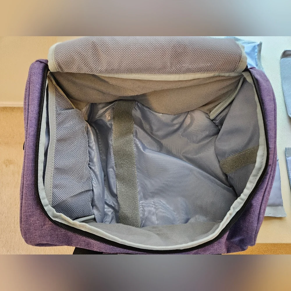 BAFASO 2-Layers Large Makeup Bag with 3 Removable Pouches and Detachable Divider